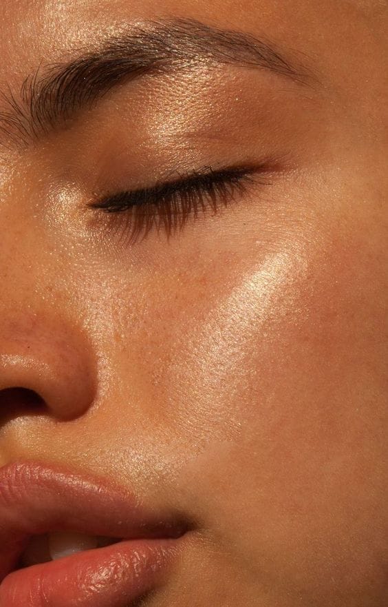 Closeup shot to face of beautiful woman